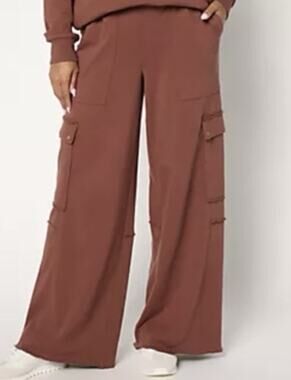 Peace Love World Alina French Terry Cargo Pants Petite XS